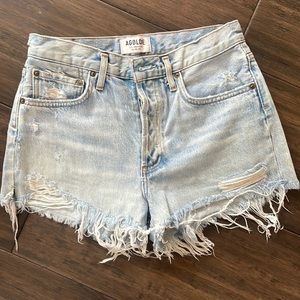 Agolde light wash Jean shorts
